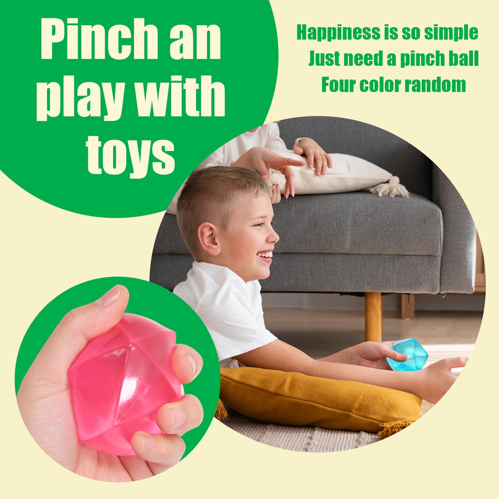 FauKait stress cube white side view highlights grip-friendly texture for daily squeezes.