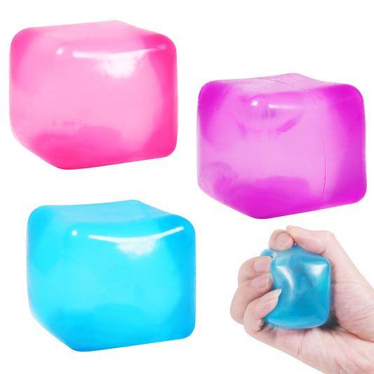 FauKait pink stress cube in hand for calm focus and quiet fidgeting.