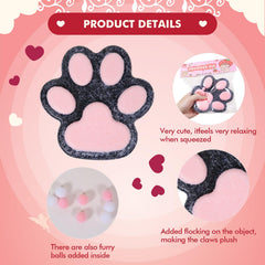 FauKait five-point-five-inch cat paw squishy for satisfying squeezes and fidgeting.