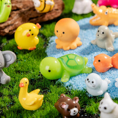 Faunamancy fox figurine enhances fairy gardens with playful detail.