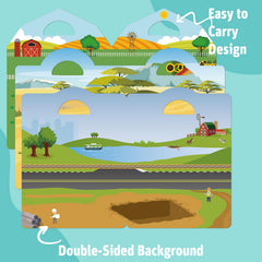 FAVORGEAR Puffy Sticker Book travel-compact size fits backpacks during trips.