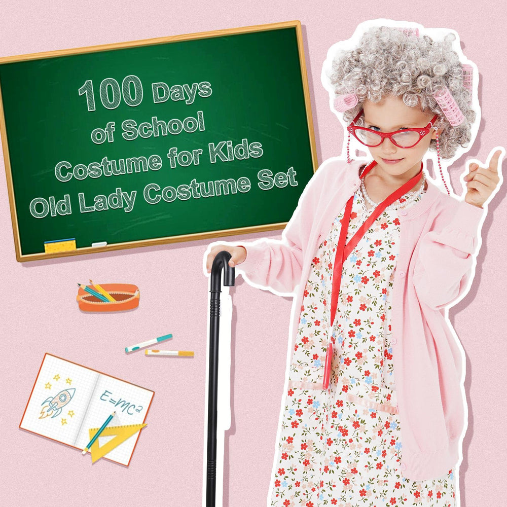 FAYBOX old-lady-glasses finish the grandma look for parties.