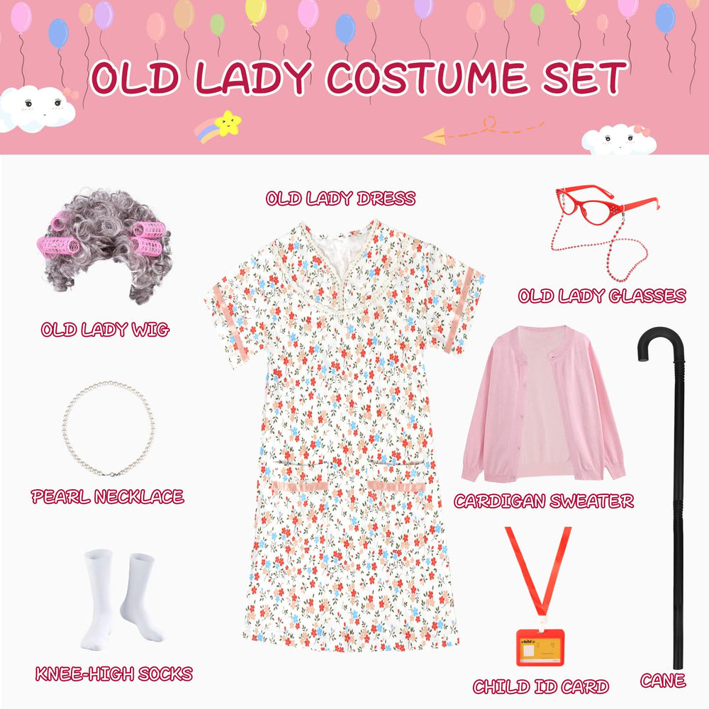 FAYBOX old-lady-wig provides a soft, realistic look for dress-up.