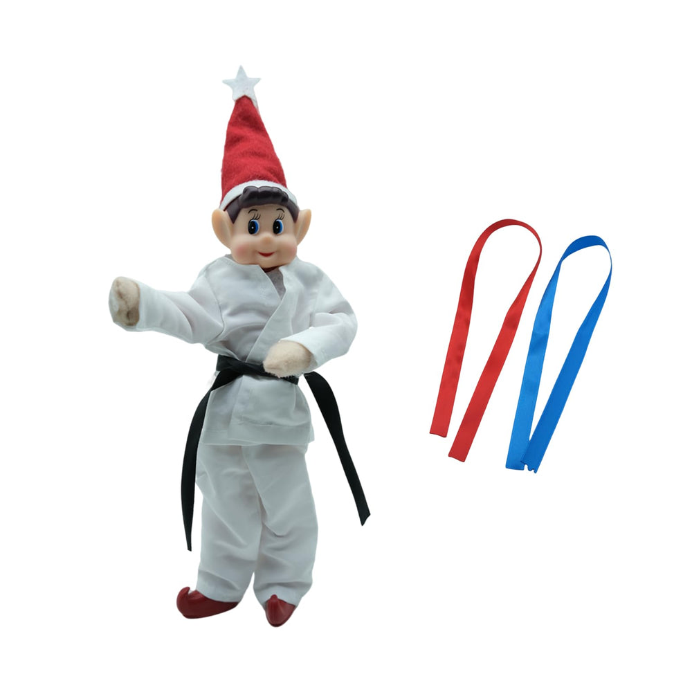Fayelfland Taekwondo Couture red belt for imaginative elf play