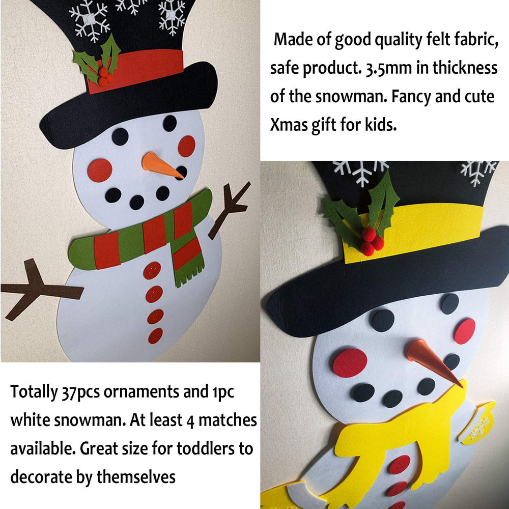 Fayoo double-sided Velcro snowman ornaments for quick attachment and removal.