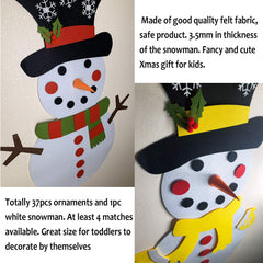 Fayoo double-sided Velcro snowman ornaments for quick attachment and removal.