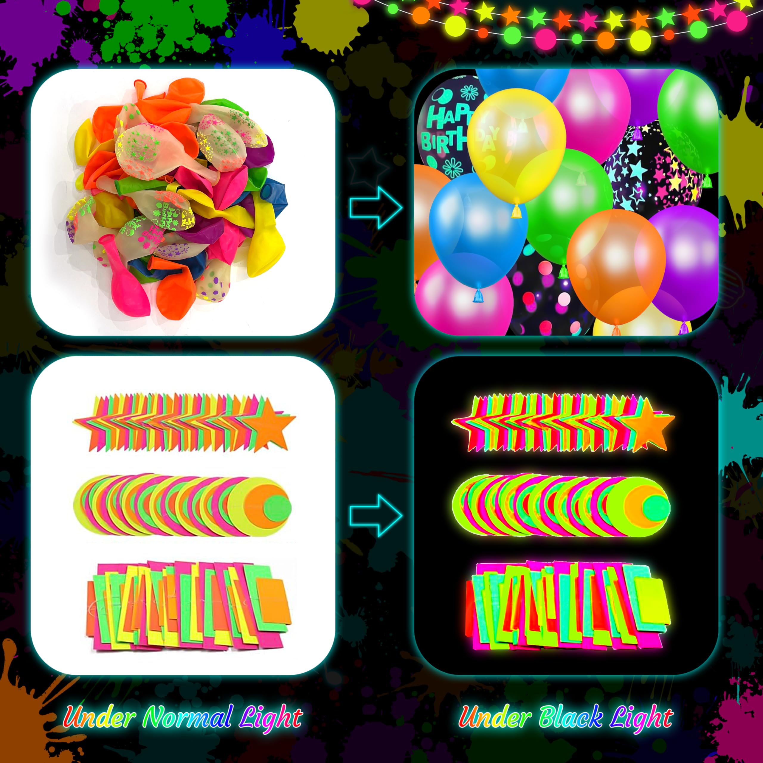 Fayoo neon cake topper adds luminous focal point to dessert.