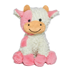 FAYUAKU cow stuffed animal, front view; ideal cuddly companion for kids.