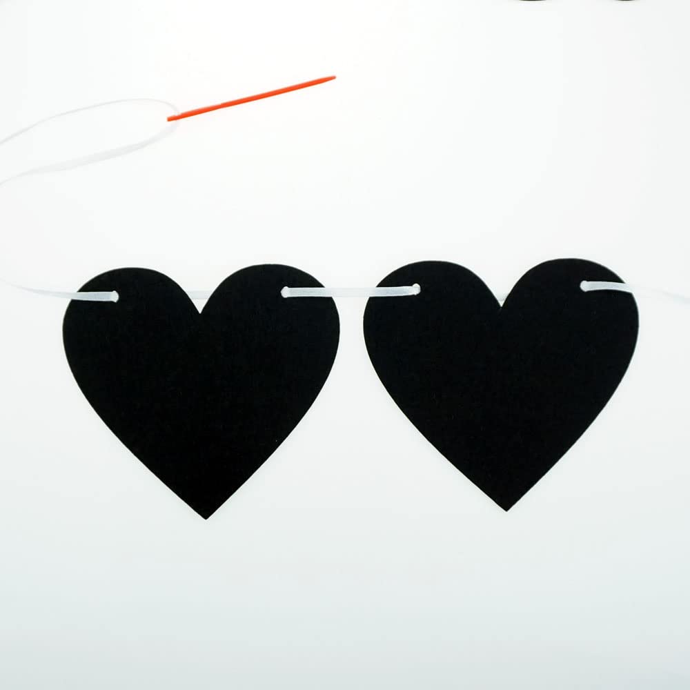 FAZHBARY black heart garland used as backdrop for weddings and photoshoots