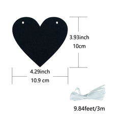 Heart size and rope length of FAZHBARY gothic banner for versatile decor