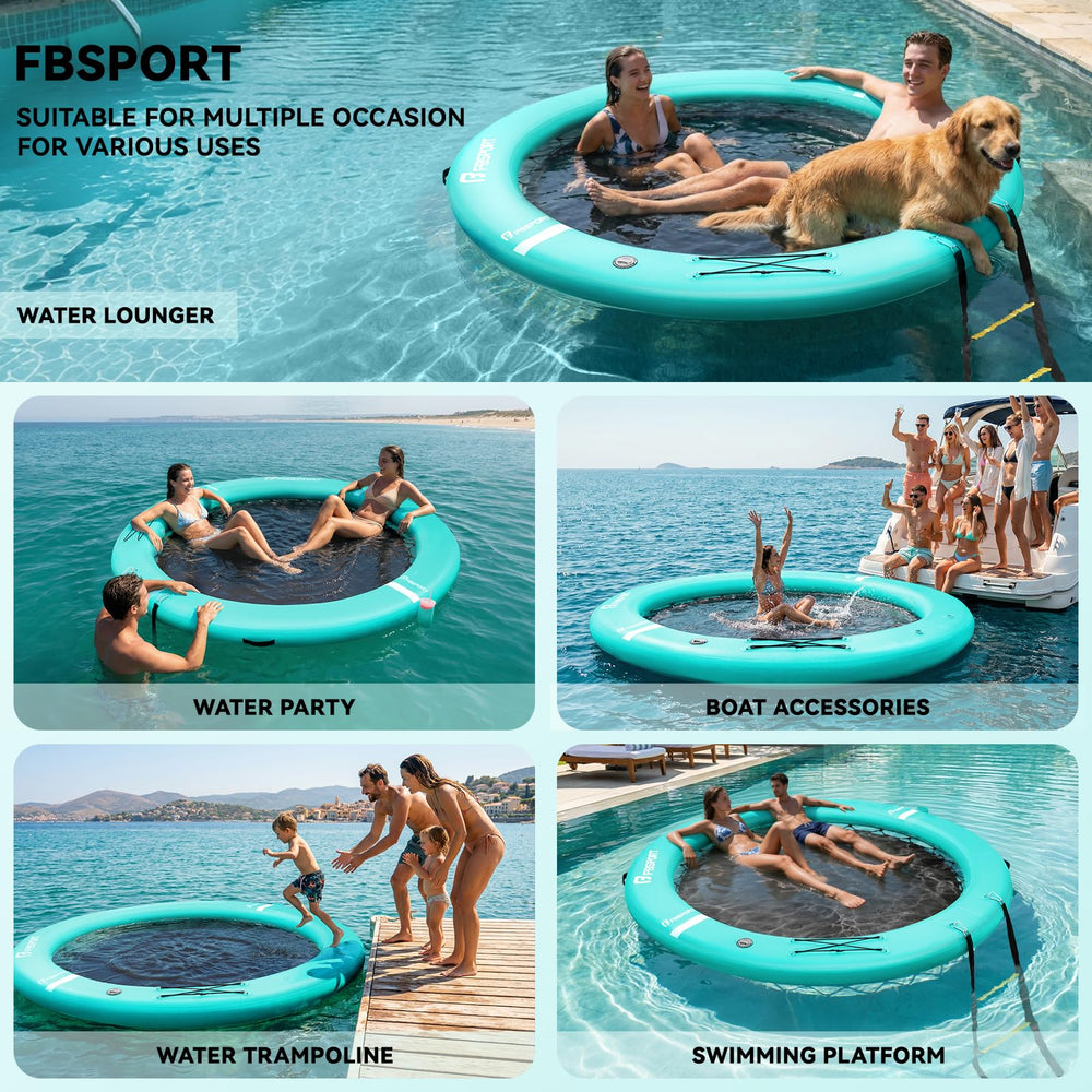 FBSPORT 8ft floating island ready for sunbathing and family fun