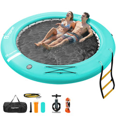 FBSPORT inflatable water hammock round for stable lounging and water play