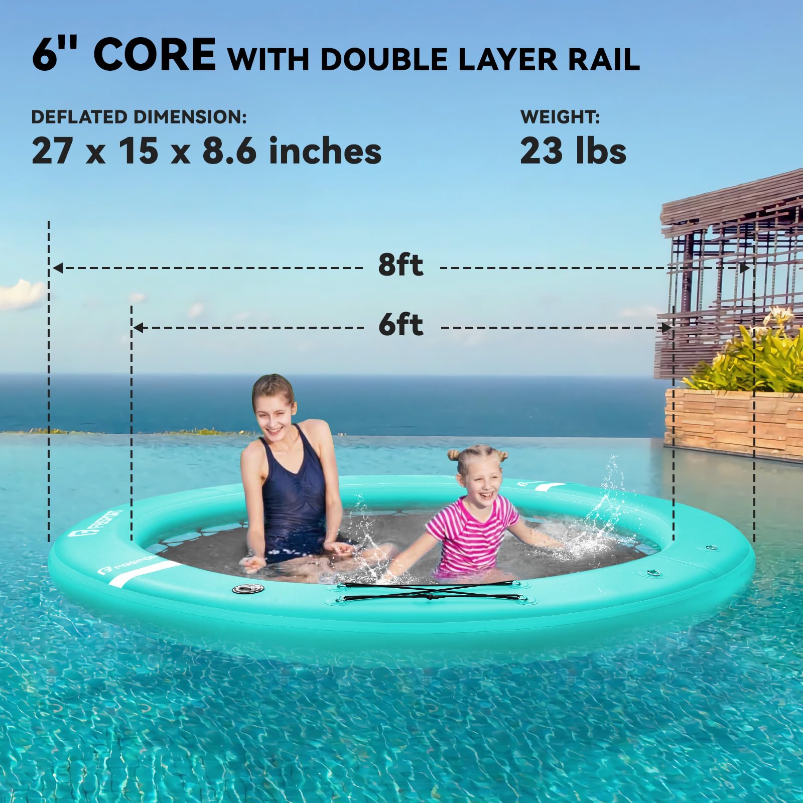 FBSPORT round mesh pool design with non-slip surface for safe play