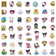 Fcelery Hello Kitty stickers kawaii set for personalizing journals and gadgets.