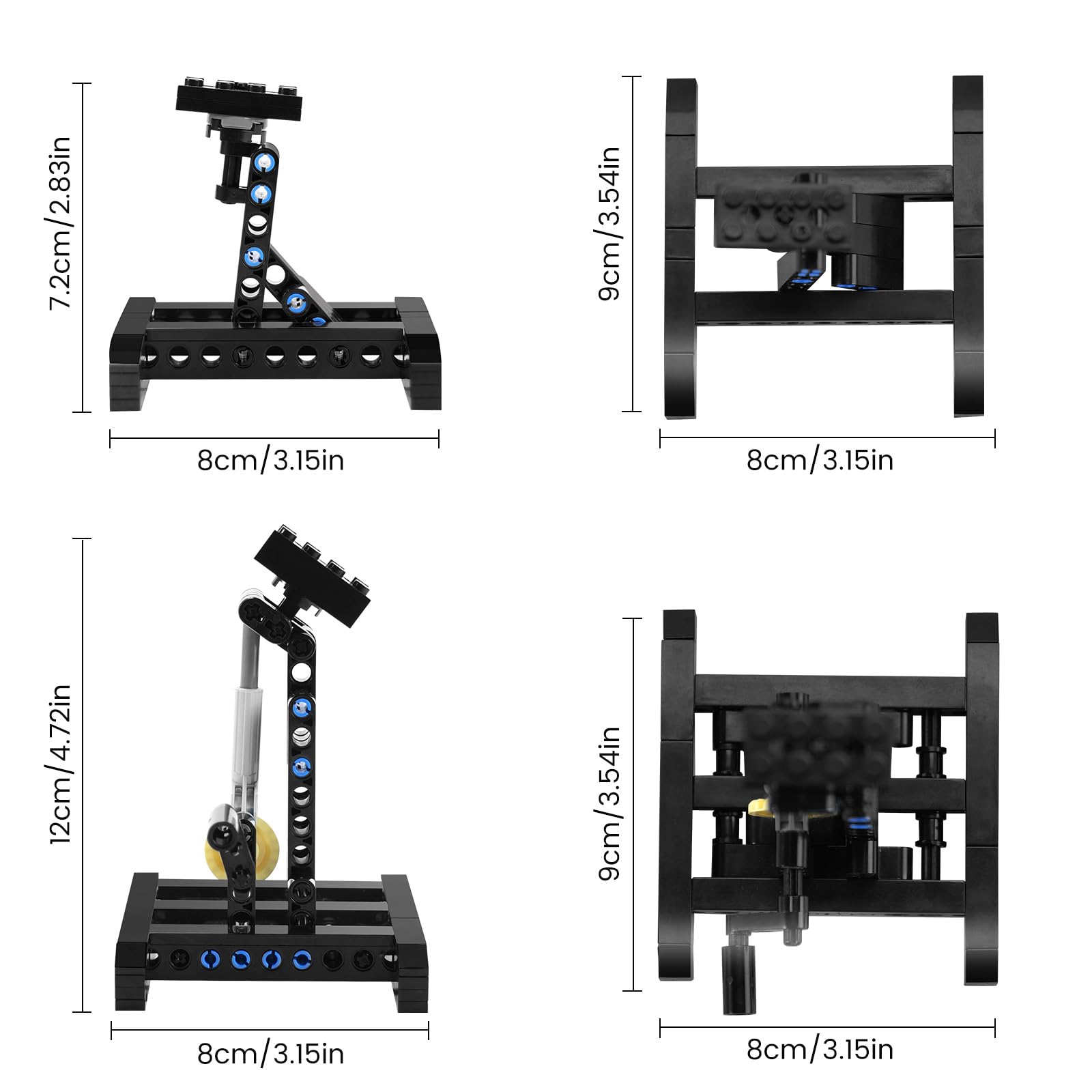 FCEYOUT display stand for Lego Mando N-1 Fighter 75325, angled view enhances visibility