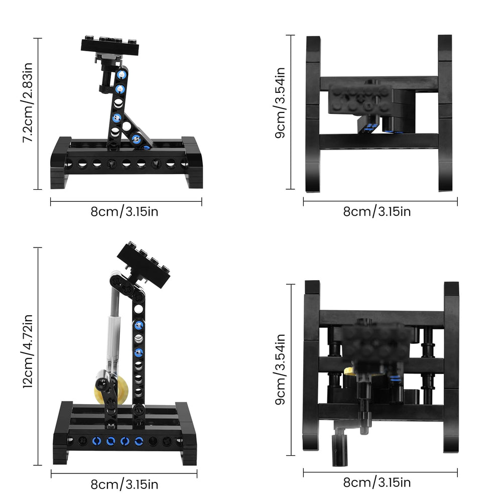 FCEYOUT display stand for Lego Mando N-1 Fighter 75325, angled view enhances visibility