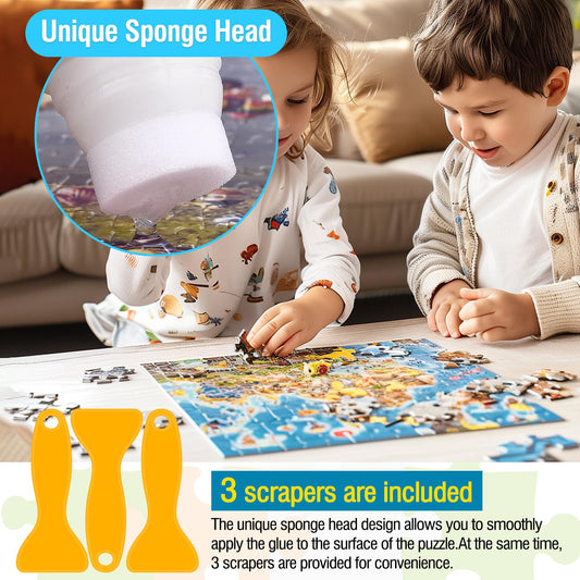 Fchowwn puzzle glue sponge head shows easy application for smooth, even coverage
