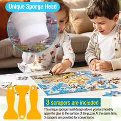 Fchowwn puzzle glue sponge head shows easy application for smooth, even coverage