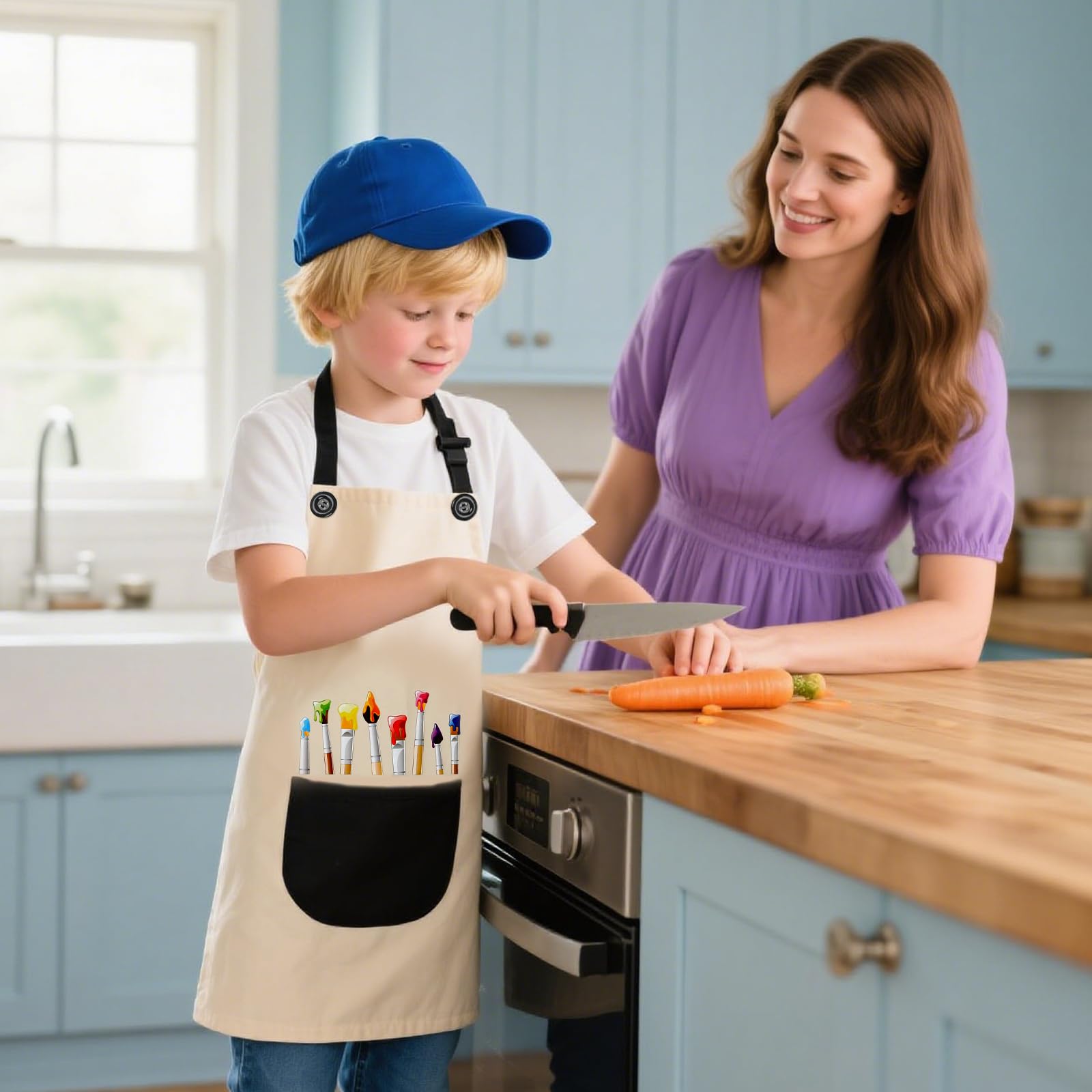 FdcZeyxior kids artist apron easy care wipe clean or machine wash