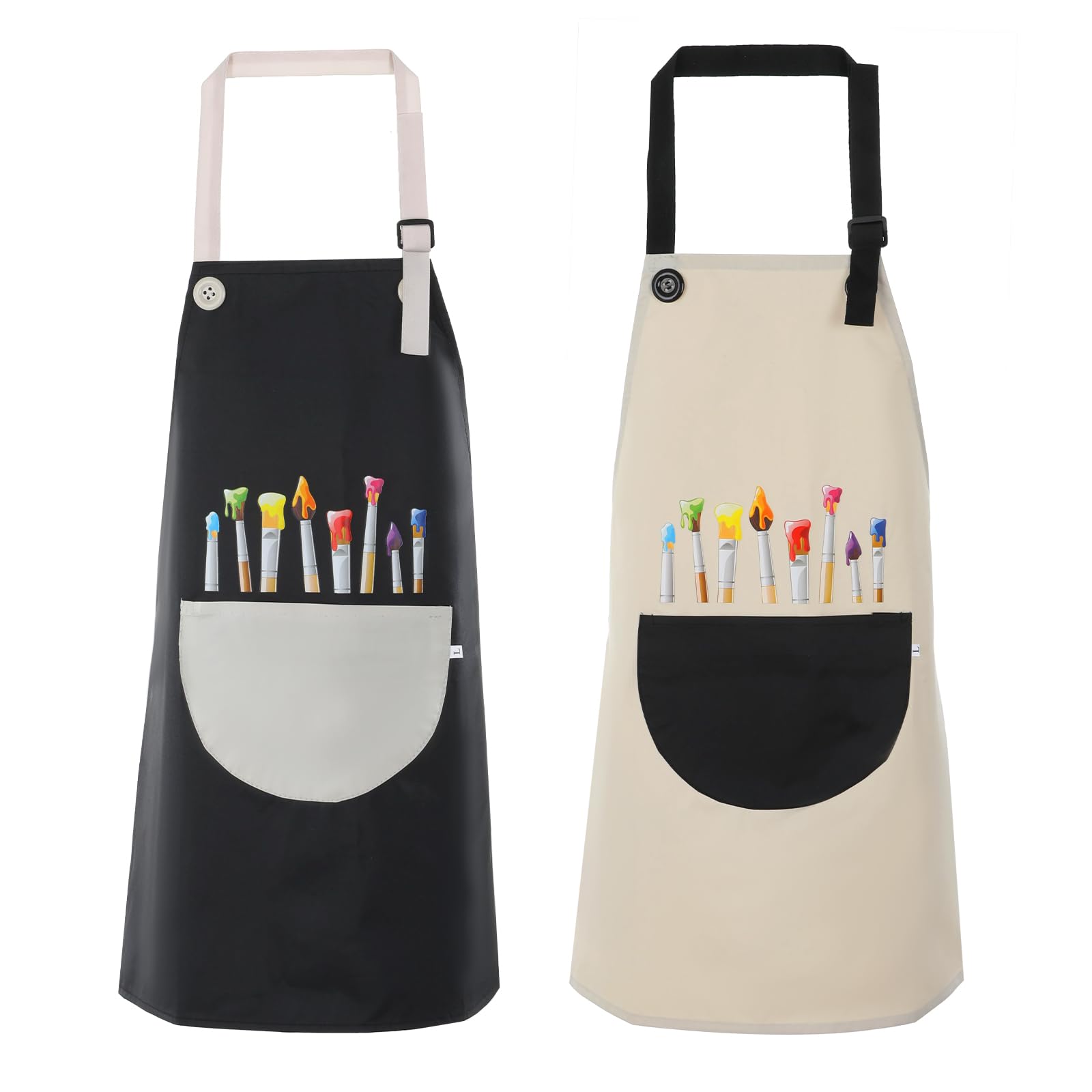 FdcZeyxior kids artist apron front view showing adjustable fit for growing children