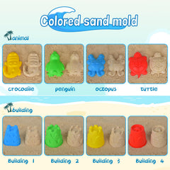 Fegalop animal sand molds encourage creative shapes and storytelling