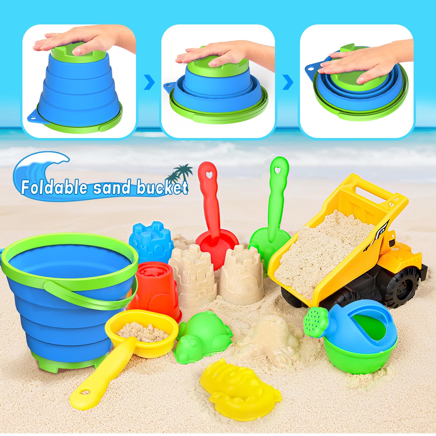 Fegalop dumper truck sand toy enhances imaginative construction play