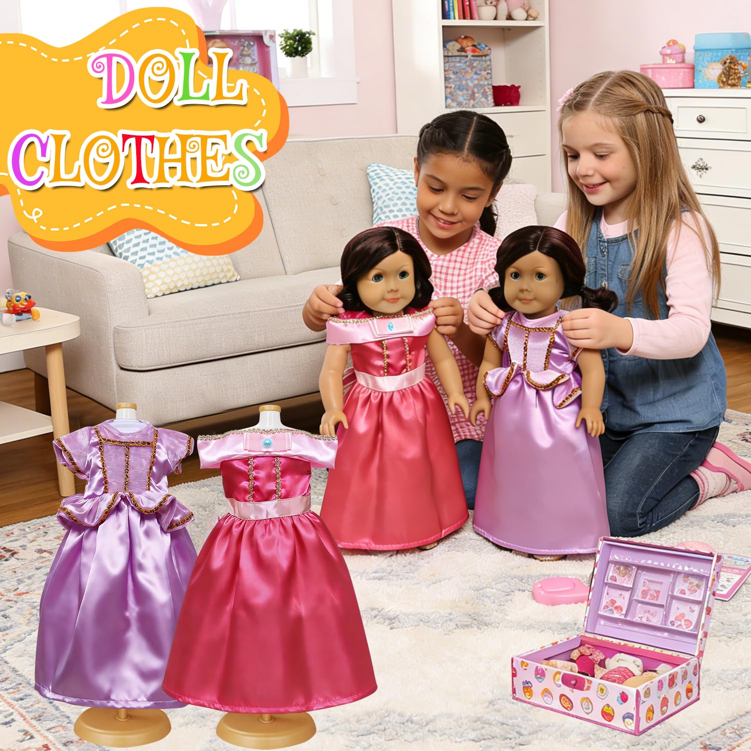 FEAYEA 18-inch outfits set with CE-certified materials for safe play