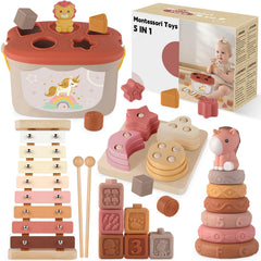 FEBALHS montessori sensory bin encourages tactile exploration for babies