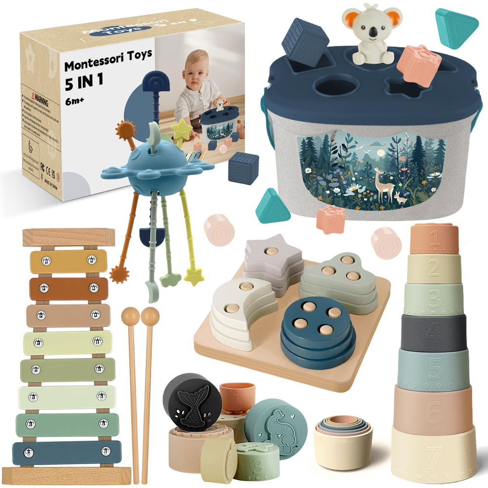FEBALHS montessori toys set collection promotes sensory exploration for babies