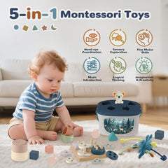 FEBALHS silicone stacking cups support color recognition and teething-friendly play