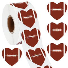 FEBSNOW heart and football stickers for kids, ideal for decorations and gifts.