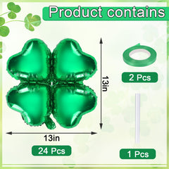 FEBSNOW green shamrock balloons create a festive garland display