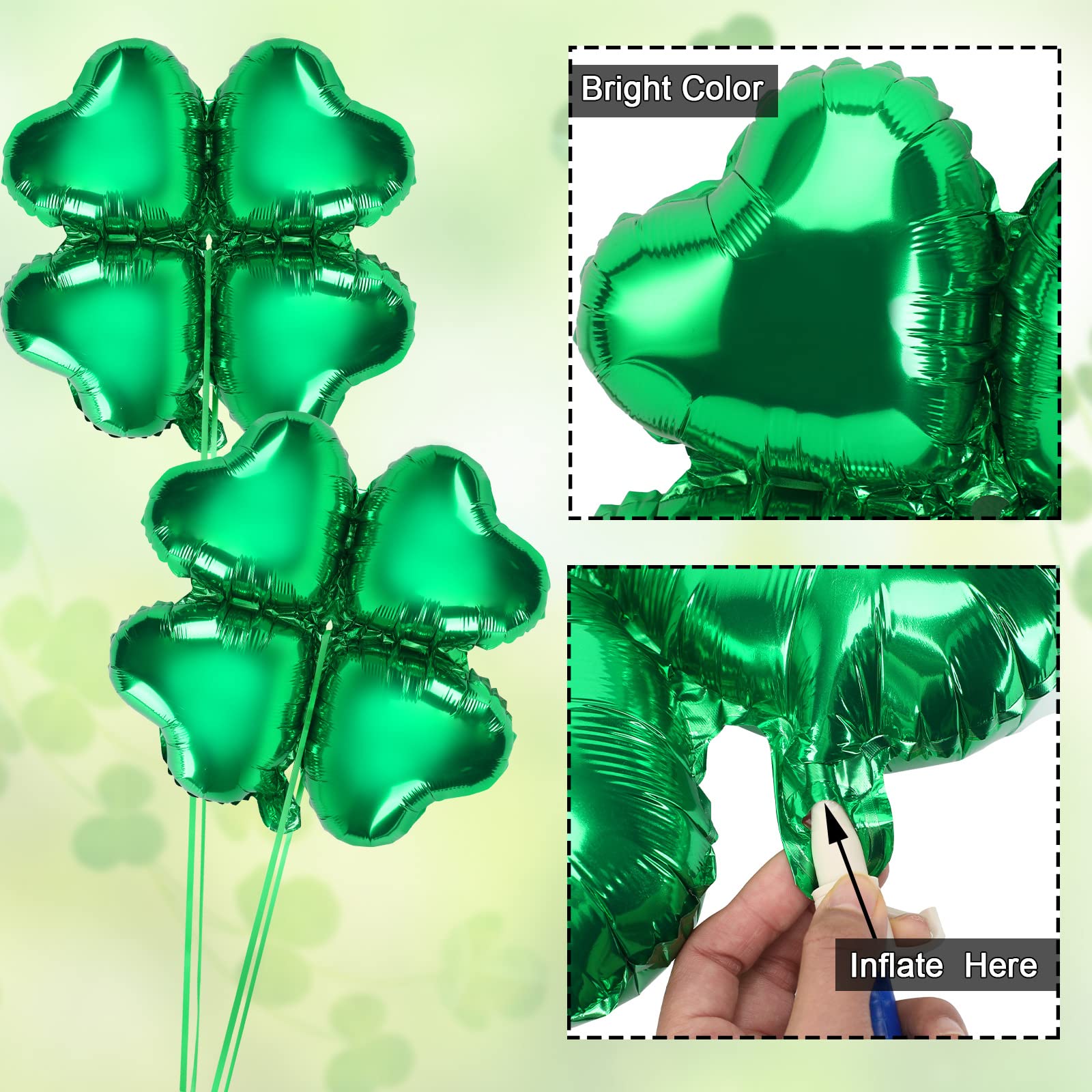 FEBSNOW green ribbons accompany balloons for easy hanging