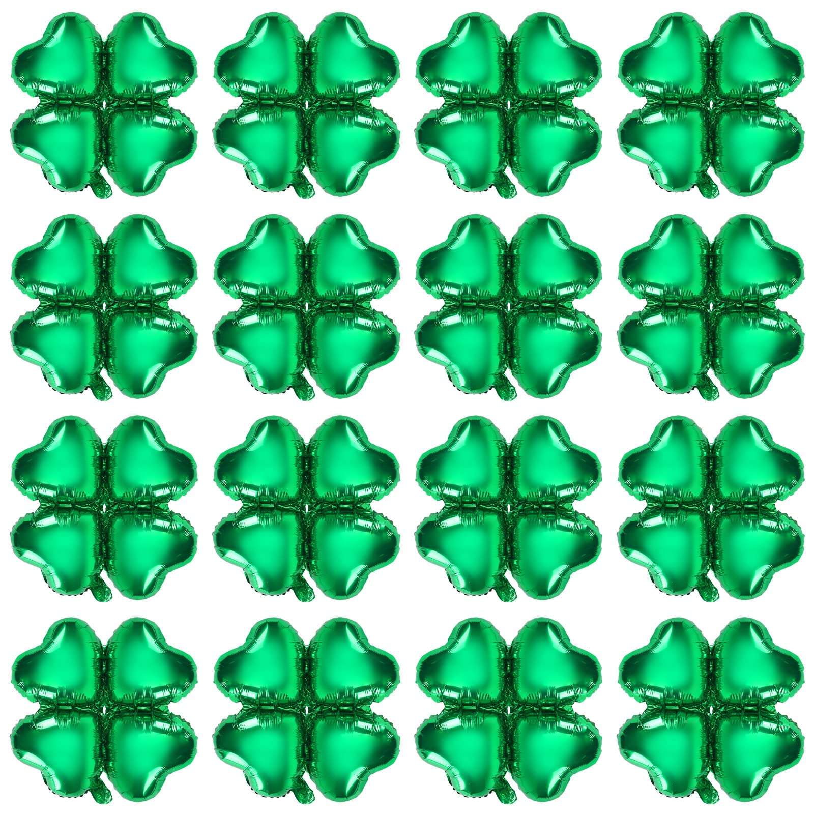 FEBSNOW 18-inch shamrock foil balloons for a vibrant St. Patrick's backdrop