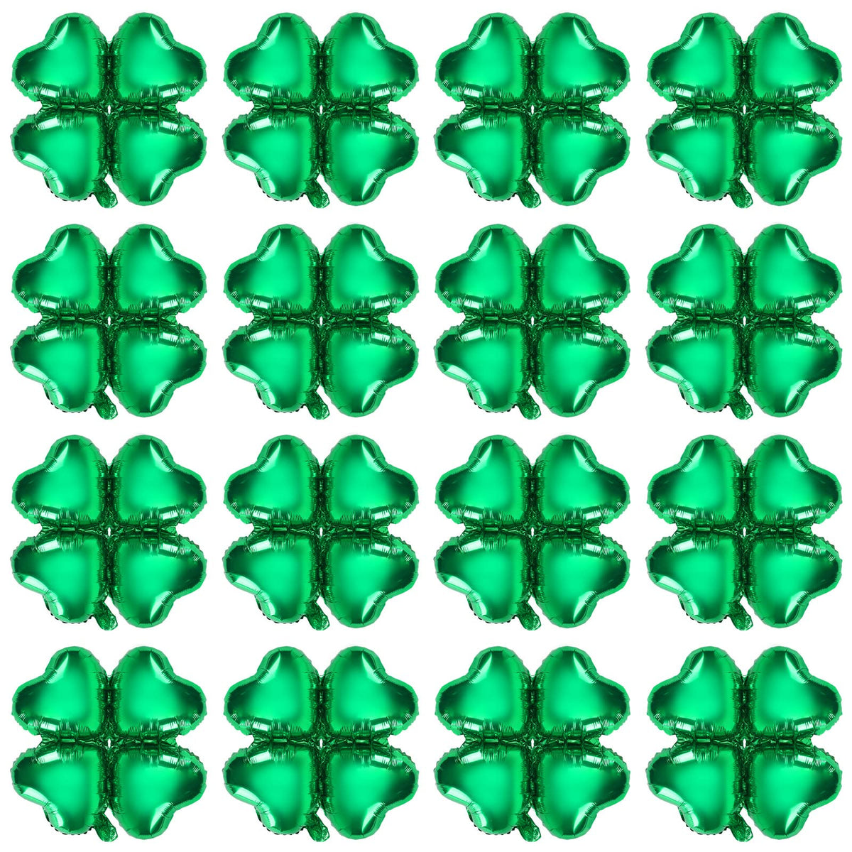 FEBSNOW 18-inch shamrock foil balloons for a vibrant St. Patrick's backdrop