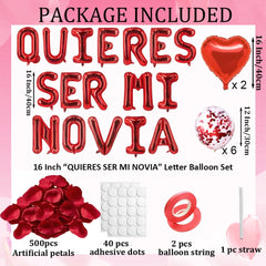 Fecuheko 500 red rose petals add a lush, festive touch.
