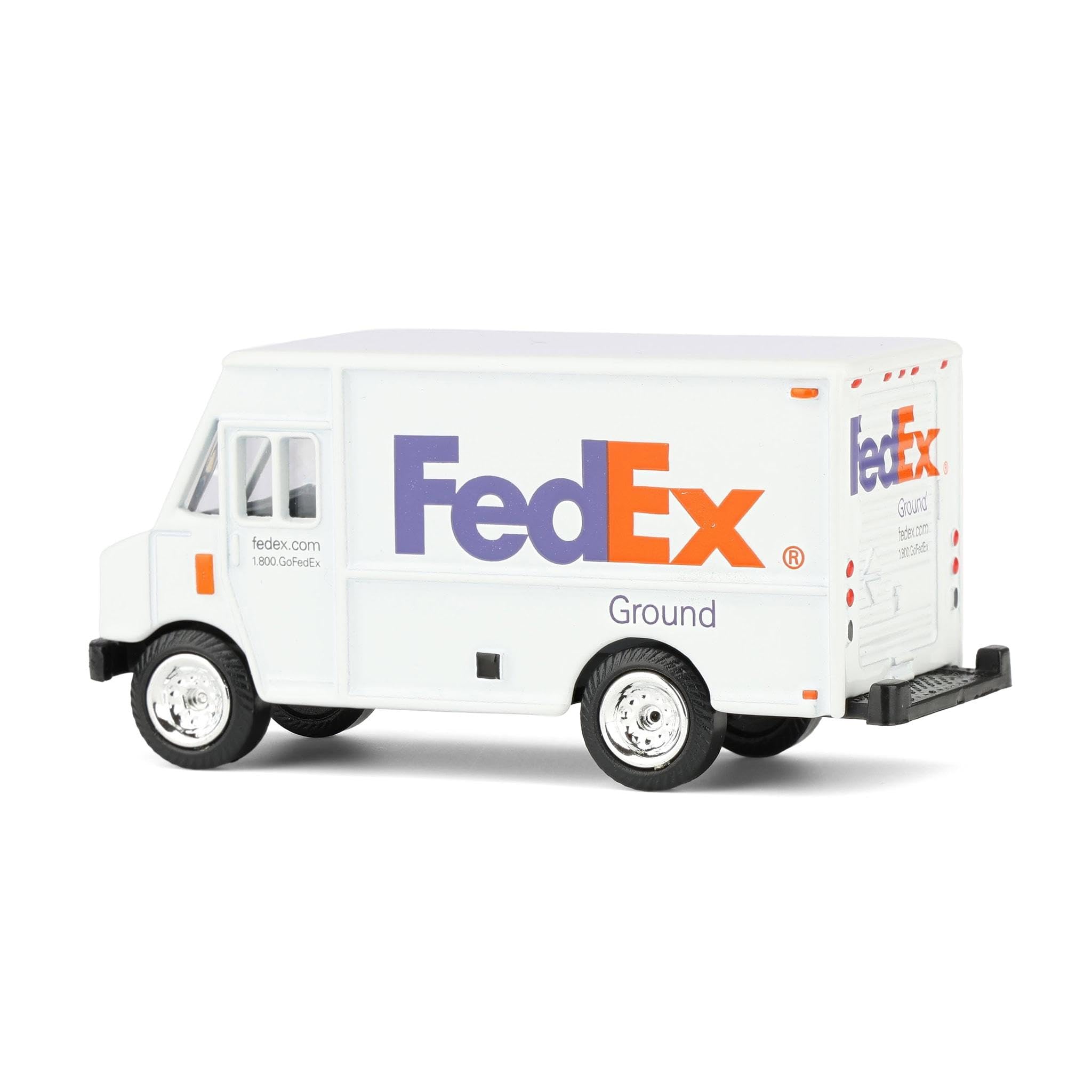 FedEx Ground 1/64 scale truck detailed cab captures authentic design.