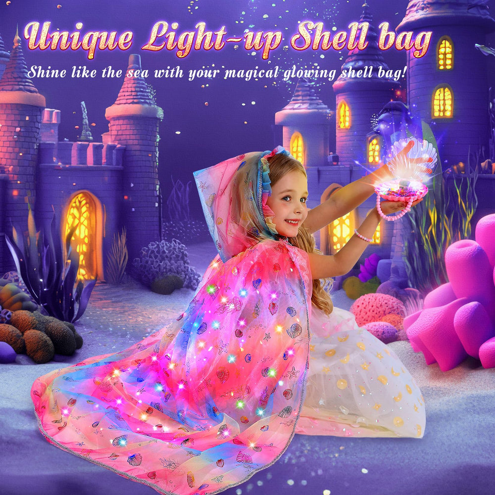 Fedio Mermaid Headband lights up for sparkling pretend play.