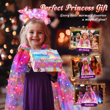 Fedio Mermaid Dress Up Cape ready for party play.