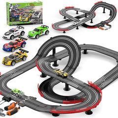 Fedonak 2in1 slot car track set, two-player layout for shared racing fun.