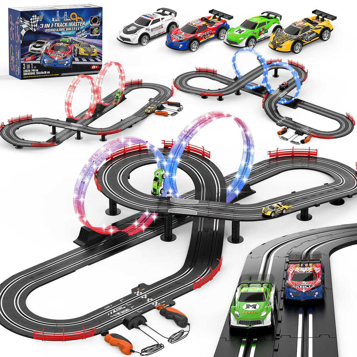 Fedonak 3-in-1 slot track overview shows versatile racing layouts