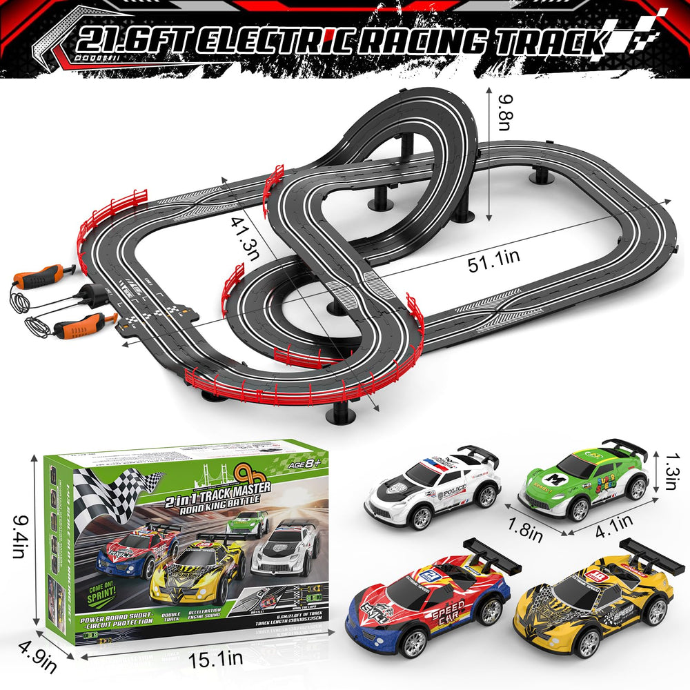 Fedonak easy-assembly track system highlights magnetic alignment for quick setup.