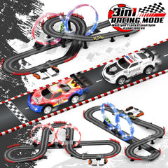 Fedonak high-speed slot cars with LED lights enhance nighttime racing feel