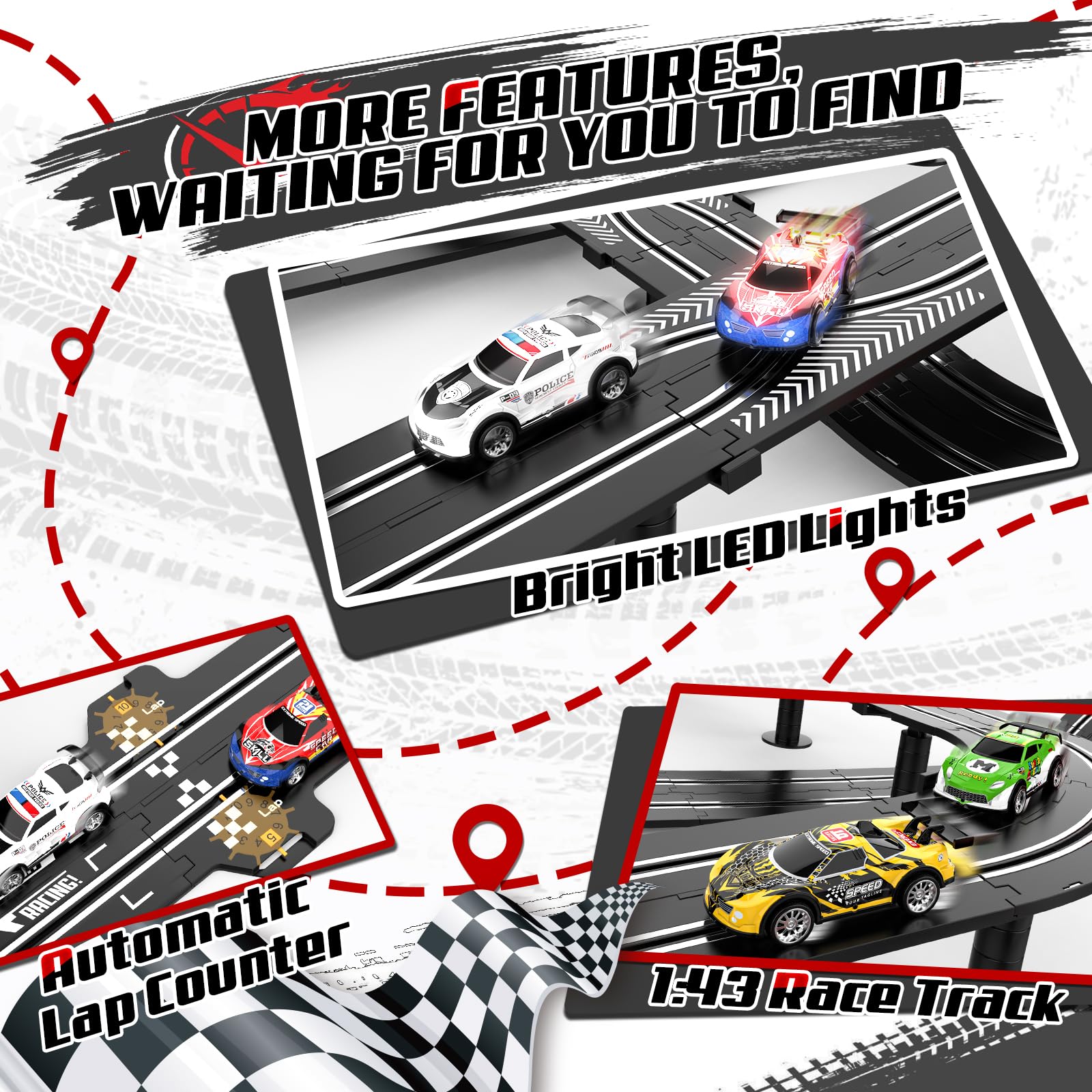 Fedonak lap counter display tracks real-time race progress.