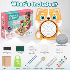 Fedonak Pottery Wheel Kit easy-setup image highlighting quick assembly for families