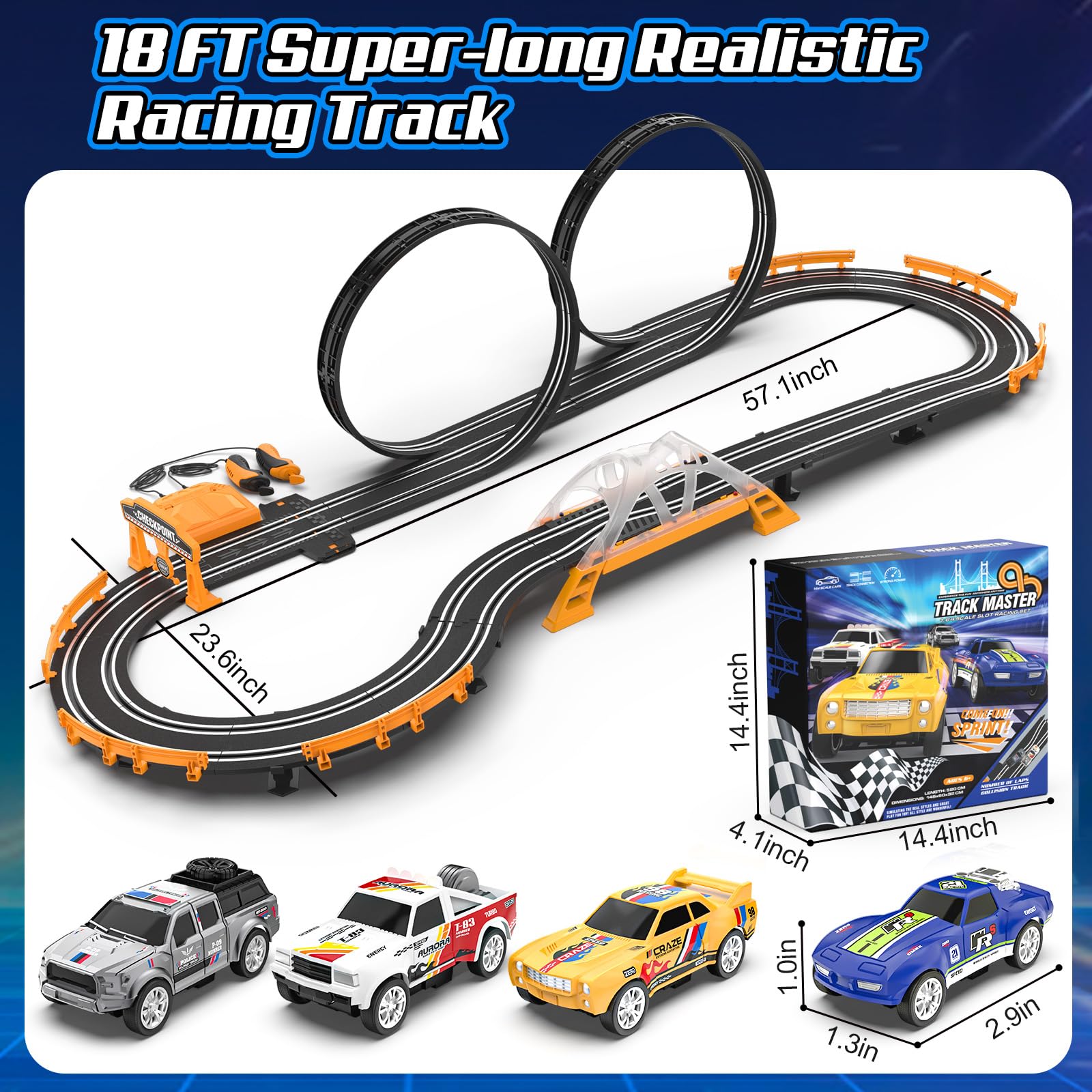 Fedonak 1:64 scale car included to start racing right away