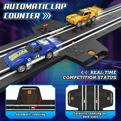Fedonak dual-lane slot car track designed for two players