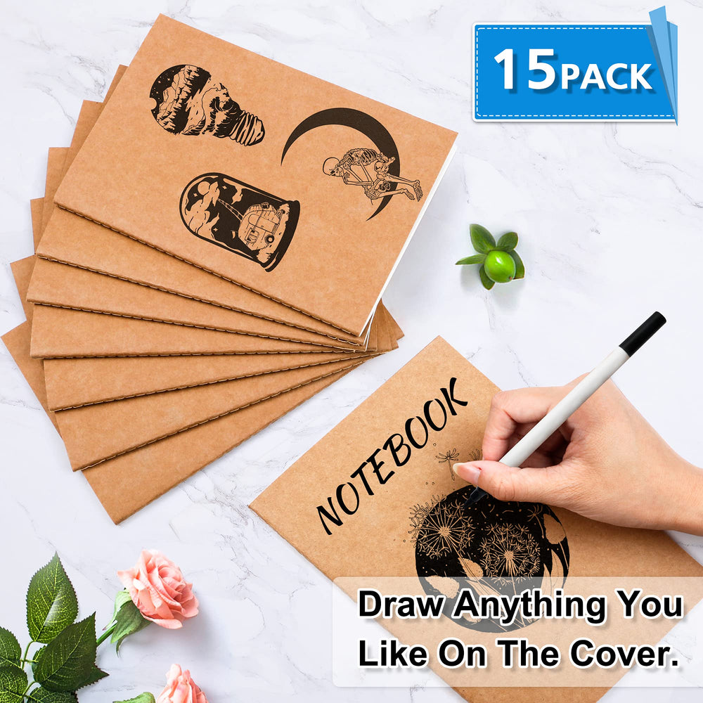 Feela A5 kraft notebooks open page detail with 60 lined pages and date/page column