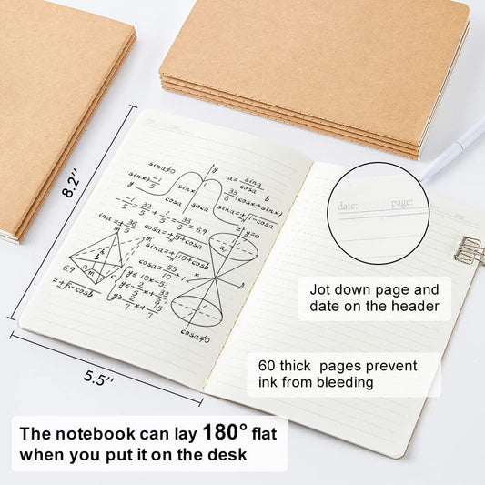 Feela kraft notebook sturdy cover stitching protects pages during busy travel.