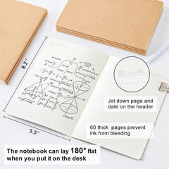 Feela kraft notebook sturdy cover stitching protects pages during busy travel.